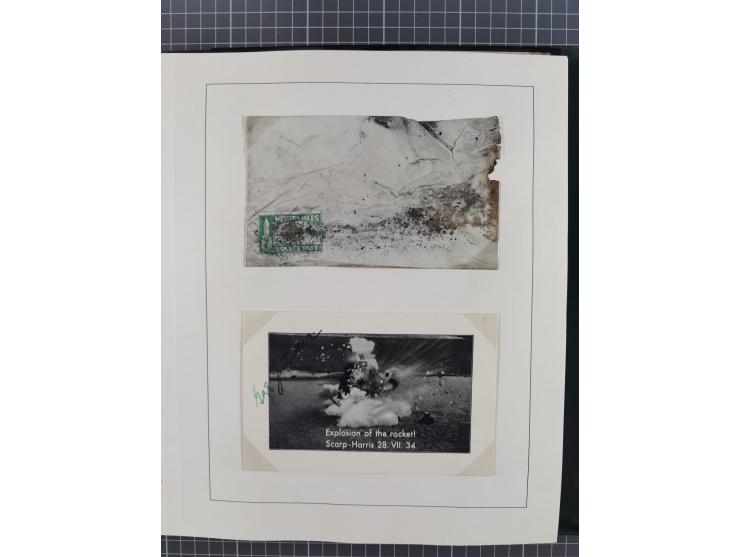 1933/35, umfangreiche Sammlung “Gerhard Zucker - Raketenpost” mit vielen Vignetten inkl. Kleinbogen, Abarten, Proben und Beso
