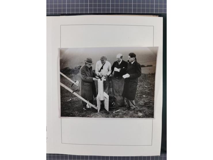 1933/35, umfangreiche Sammlung “Gerhard Zucker - Raketenpost” mit vielen Vignetten inkl. Kleinbogen, Abarten, Proben und Beso