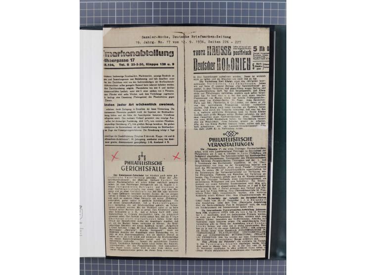 1933/35, umfangreiche Sammlung “Gerhard Zucker - Raketenpost” mit vielen Vignetten inkl. Kleinbogen, Abarten, Proben und Beso