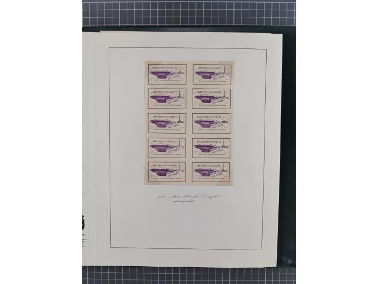 1933/35, umfangreiche Sammlung “Gerhard Zucker - Raketenpost” mit vielen Vignetten inkl. Kleinbogen, Abarten, Proben und Beso