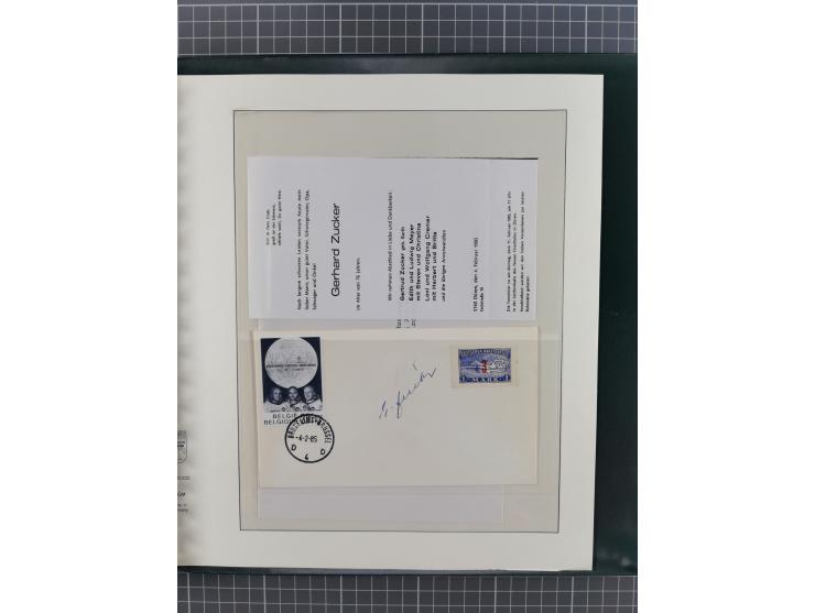 1933/35, umfangreiche Sammlung “Gerhard Zucker - Raketenpost” mit vielen Vignetten inkl. Kleinbogen, Abarten, Proben und Beso