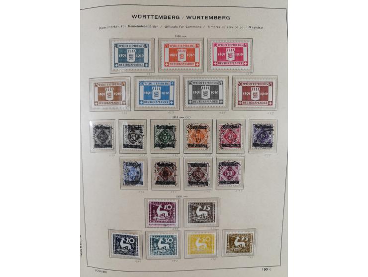 1840/1945, in den Hauptnummern fast komplette ungebrauchte und gestempelte Sammlung Deutsches Reich inkl. Dienstmarken ab Alt