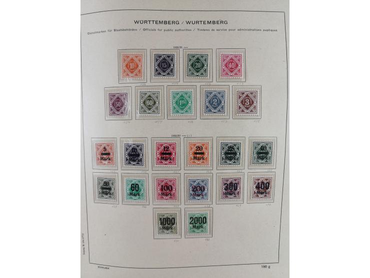 1840/1945, in den Hauptnummern fast komplette ungebrauchte und gestempelte Sammlung Deutsches Reich inkl. Dienstmarken ab Alt