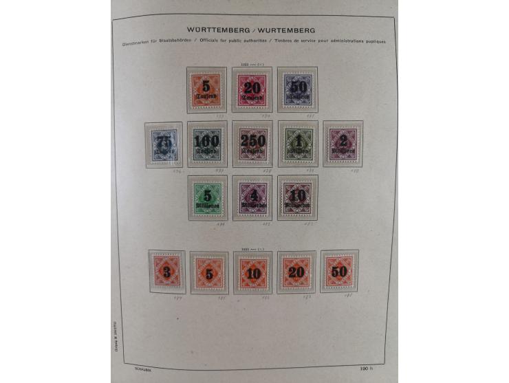 1840/1945, in den Hauptnummern fast komplette ungebrauchte und gestempelte Sammlung Deutsches Reich inkl. Dienstmarken ab Alt