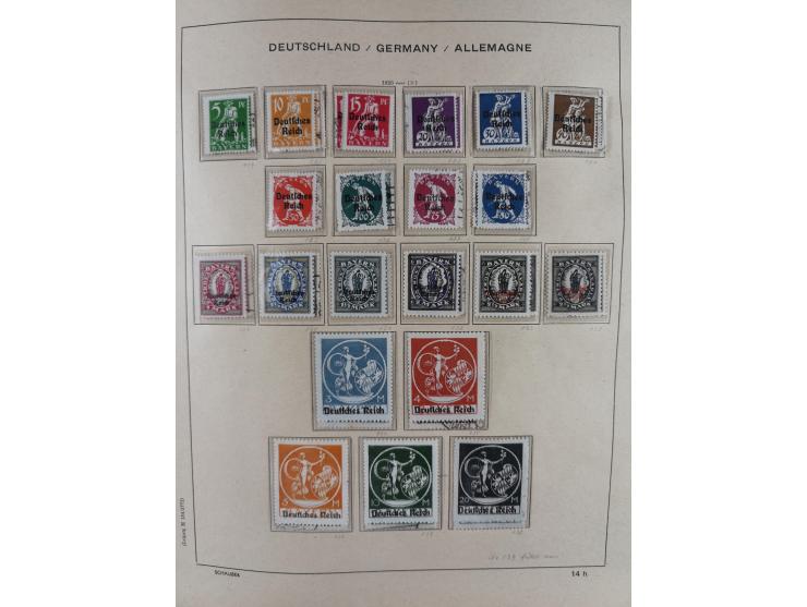 1840/1945, in den Hauptnummern fast komplette ungebrauchte und gestempelte Sammlung Deutsches Reich inkl. Dienstmarken ab Alt