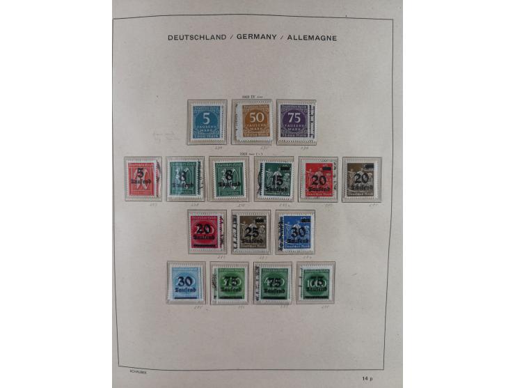 1840/1945, in den Hauptnummern fast komplette ungebrauchte und gestempelte Sammlung Deutsches Reich inkl. Dienstmarken ab Alt