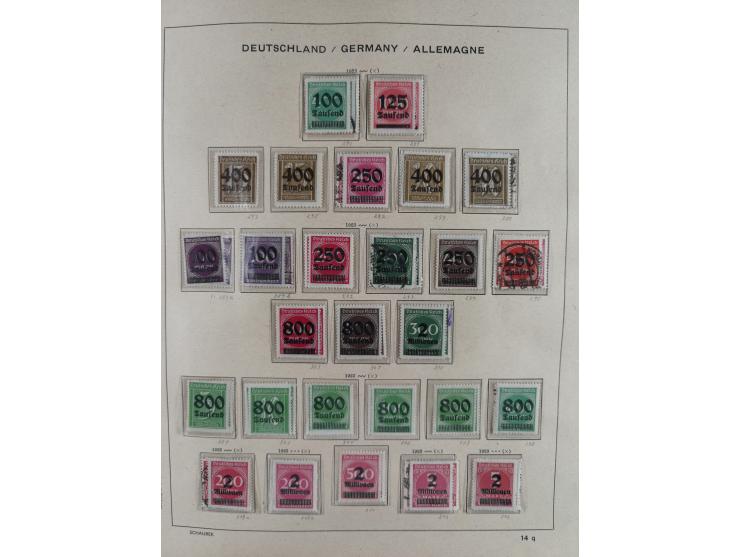 1840/1945, in den Hauptnummern fast komplette ungebrauchte und gestempelte Sammlung Deutsches Reich inkl. Dienstmarken ab Alt
