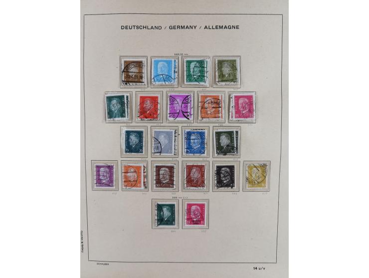 1840/1945, in den Hauptnummern fast komplette ungebrauchte und gestempelte Sammlung Deutsches Reich inkl. Dienstmarken ab Alt