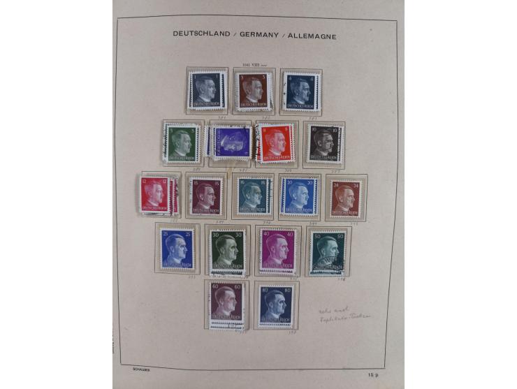 1840/1945, in den Hauptnummern fast komplette ungebrauchte und gestempelte Sammlung Deutsches Reich inkl. Dienstmarken ab Alt