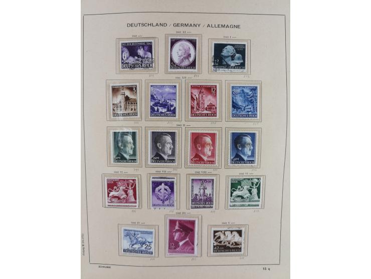 1840/1945, in den Hauptnummern fast komplette ungebrauchte und gestempelte Sammlung Deutsches Reich inkl. Dienstmarken ab Alt