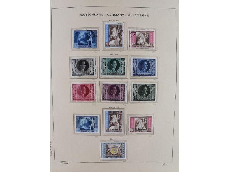 1840/1945, in den Hauptnummern fast komplette ungebrauchte und gestempelte Sammlung Deutsches Reich inkl. Dienstmarken ab Alt