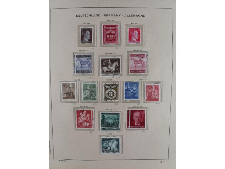 1840/1945, in den Hauptnummern fast komplette ungebrauchte und gestempelte Sammlung Deutsches Reich inkl. Dienstmarken ab Alt