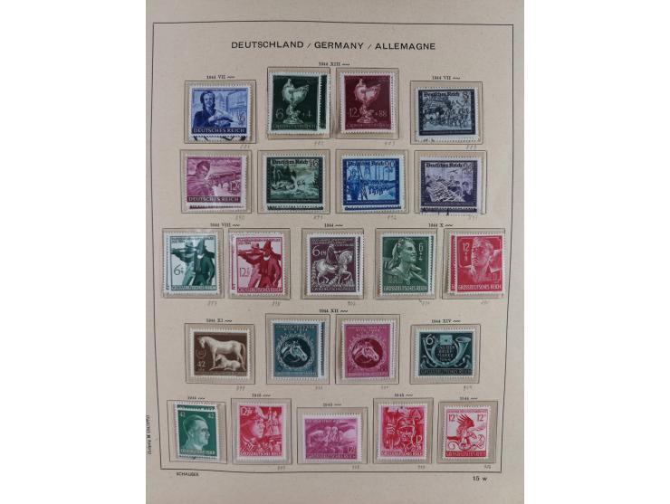 1840/1945, in den Hauptnummern fast komplette ungebrauchte und gestempelte Sammlung Deutsches Reich inkl. Dienstmarken ab Alt