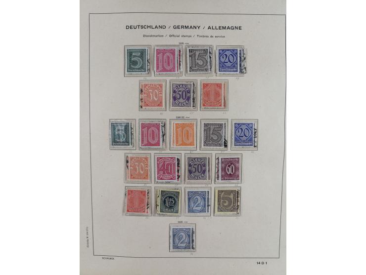 1840/1945, in den Hauptnummern fast komplette ungebrauchte und gestempelte Sammlung Deutsches Reich inkl. Dienstmarken ab Alt