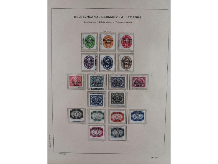 1840/1945, in den Hauptnummern fast komplette ungebrauchte und gestempelte Sammlung Deutsches Reich inkl. Dienstmarken ab Alt