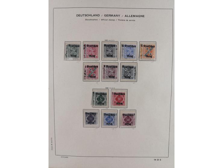 1840/1945, in den Hauptnummern fast komplette ungebrauchte und gestempelte Sammlung Deutsches Reich inkl. Dienstmarken ab Alt