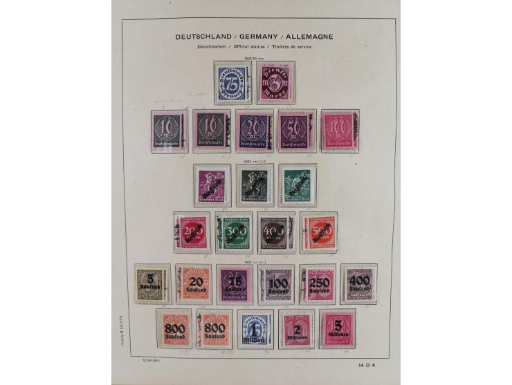 1840/1945, in den Hauptnummern fast komplette ungebrauchte und gestempelte Sammlung Deutsches Reich inkl. Dienstmarken ab Alt
