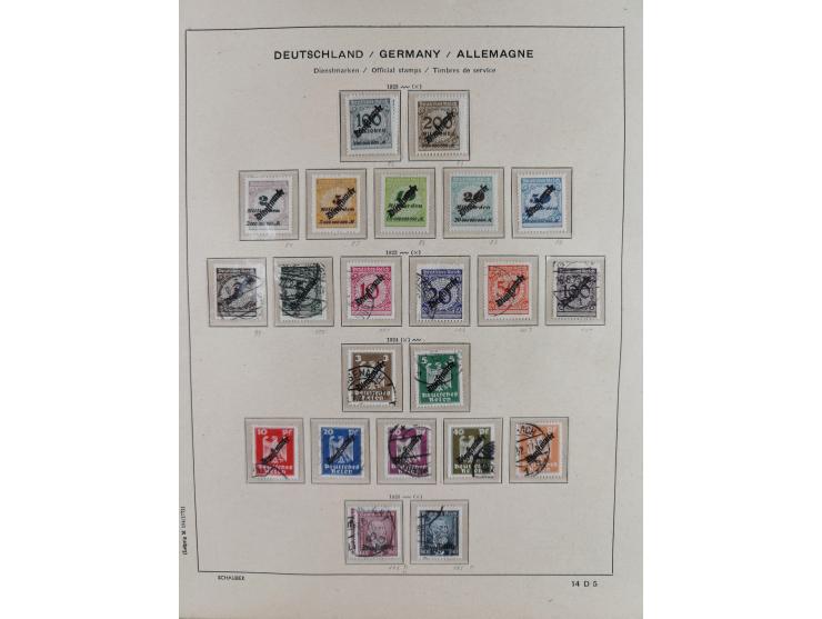 1840/1945, in den Hauptnummern fast komplette ungebrauchte und gestempelte Sammlung Deutsches Reich inkl. Dienstmarken ab Alt