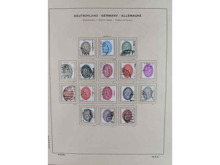 1840/1945, in den Hauptnummern fast komplette ungebrauchte und gestempelte Sammlung Deutsches Reich inkl. Dienstmarken ab Alt