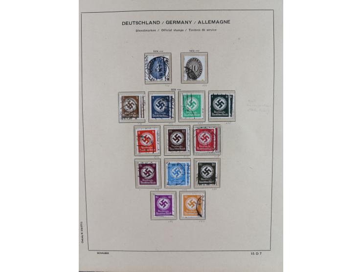 1840/1945, in den Hauptnummern fast komplette ungebrauchte und gestempelte Sammlung Deutsches Reich inkl. Dienstmarken ab Alt