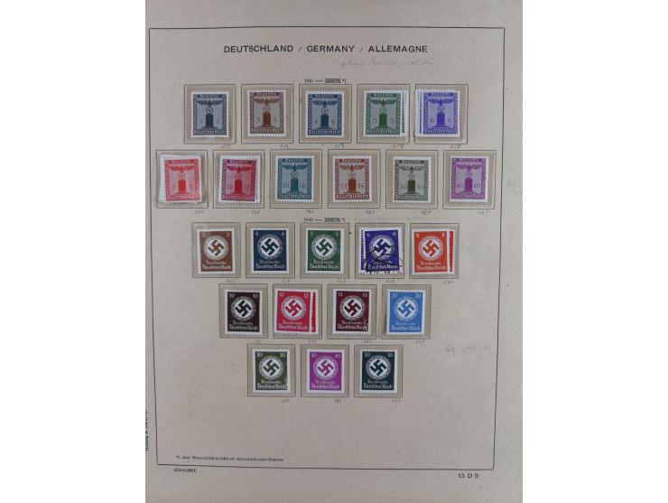 1840/1945, in den Hauptnummern fast komplette ungebrauchte und gestempelte Sammlung Deutsches Reich inkl. Dienstmarken ab Alt