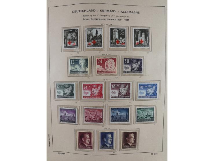 1840/1945, in den Hauptnummern fast komplette ungebrauchte und gestempelte Sammlung Deutsches Reich inkl. Dienstmarken ab Alt