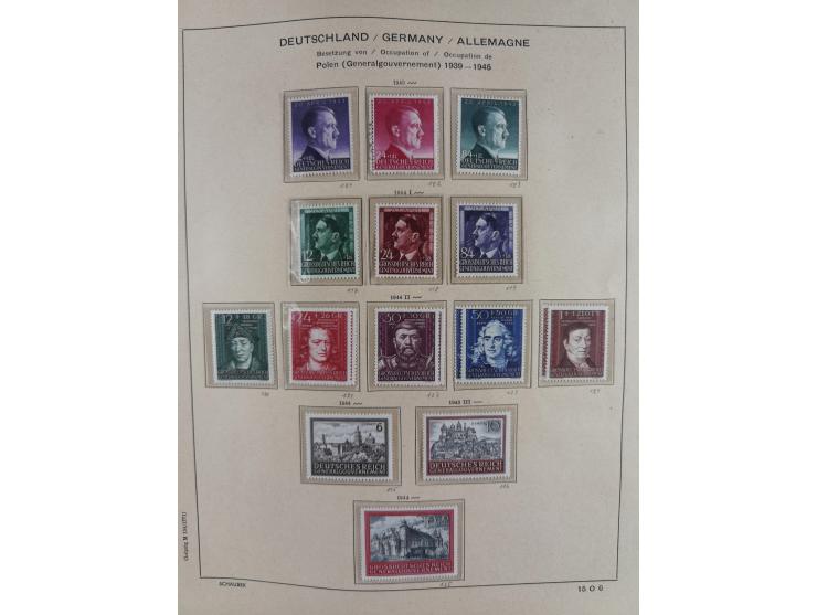 1840/1945, in den Hauptnummern fast komplette ungebrauchte und gestempelte Sammlung Deutsches Reich inkl. Dienstmarken ab Alt