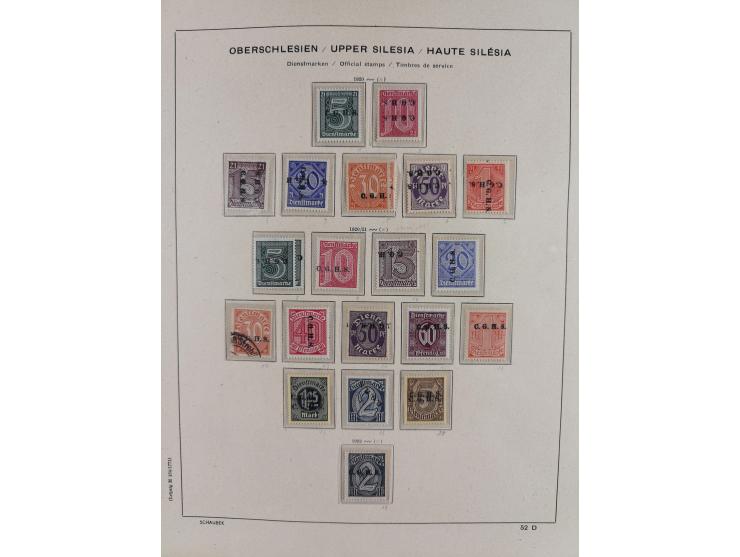 1840/1945, in den Hauptnummern fast komplette ungebrauchte und gestempelte Sammlung Deutsches Reich inkl. Dienstmarken ab Alt