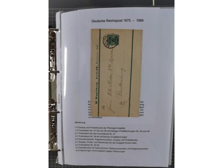 1880, umfangreiche Sammlung mit ca. 190 Briefen, Karten, Paketkarten und Ganzsachen, dabei viele Einzel- und Mehrfachfrankatu