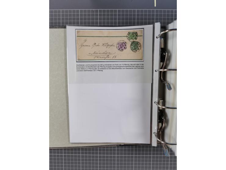 1880, umfangreiche Sammlung mit ca. 190 Briefen, Karten, Paketkarten und Ganzsachen, dabei viele Einzel- und Mehrfachfrankatu
