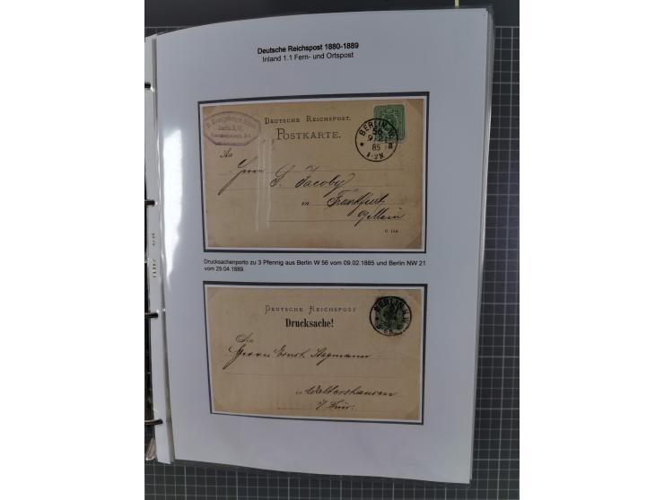 1880, umfangreiche Sammlung mit ca. 190 Briefen, Karten, Paketkarten und Ganzsachen, dabei viele Einzel- und Mehrfachfrankatu