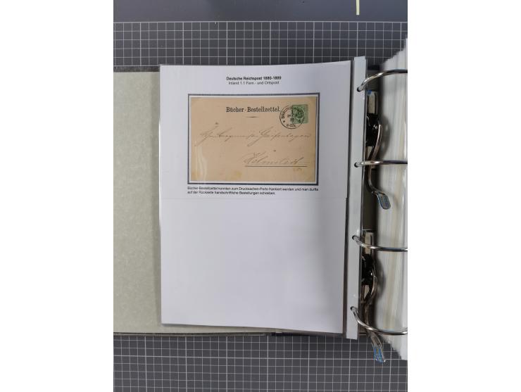 1880, umfangreiche Sammlung mit ca. 190 Briefen, Karten, Paketkarten und Ganzsachen, dabei viele Einzel- und Mehrfachfrankatu
