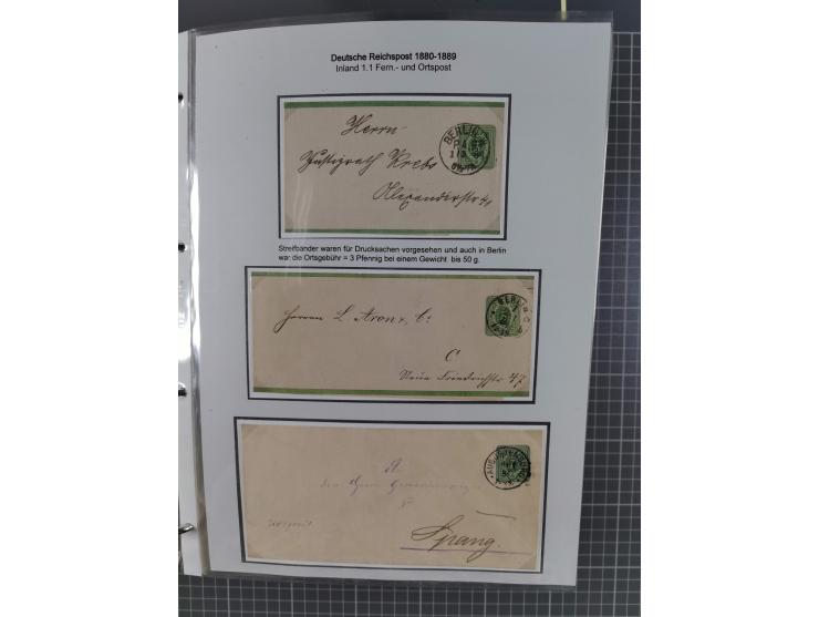 1880, umfangreiche Sammlung mit ca. 190 Briefen, Karten, Paketkarten und Ganzsachen, dabei viele Einzel- und Mehrfachfrankatu