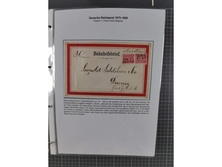 1880, umfangreiche Sammlung mit ca. 190 Briefen, Karten, Paketkarten und Ganzsachen, dabei viele Einzel- und Mehrfachfrankatu