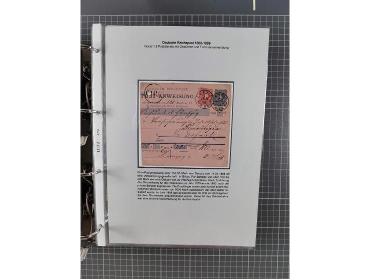 1880, umfangreiche Sammlung mit ca. 190 Briefen, Karten, Paketkarten und Ganzsachen, dabei viele Einzel- und Mehrfachfrankatu