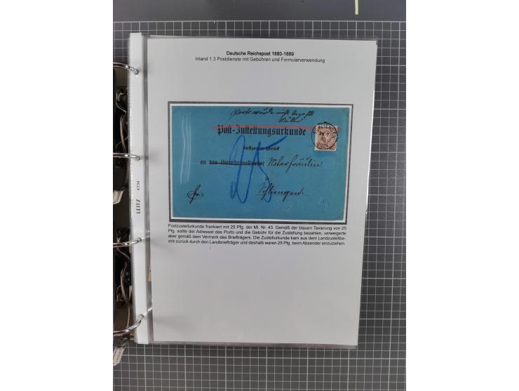 1880, umfangreiche Sammlung mit ca. 190 Briefen, Karten, Paketkarten und Ganzsachen, dabei viele Einzel- und Mehrfachfrankatu