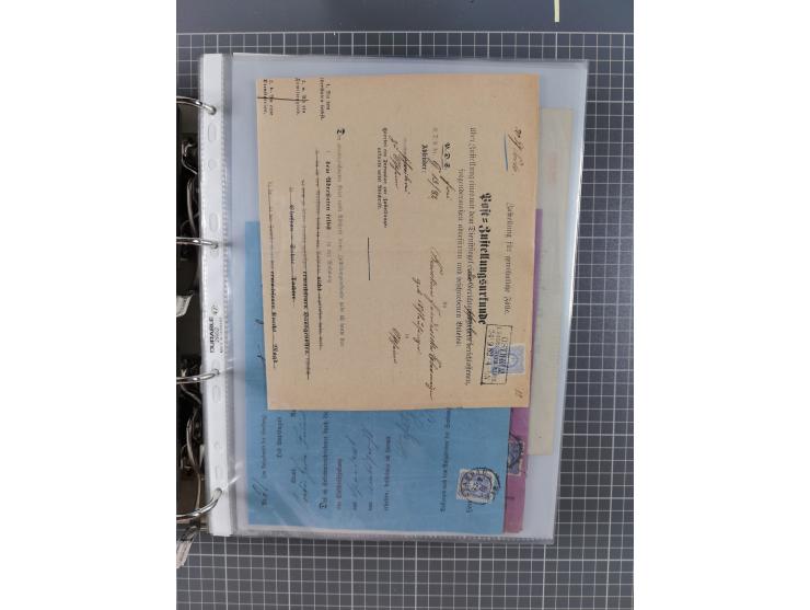 1880, umfangreiche Sammlung mit ca. 190 Briefen, Karten, Paketkarten und Ganzsachen, dabei viele Einzel- und Mehrfachfrankatu