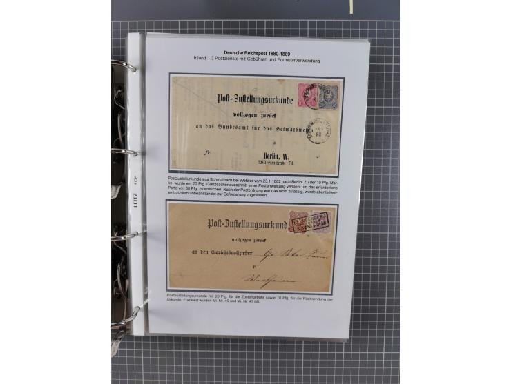 1880, umfangreiche Sammlung mit ca. 190 Briefen, Karten, Paketkarten und Ganzsachen, dabei viele Einzel- und Mehrfachfrankatu