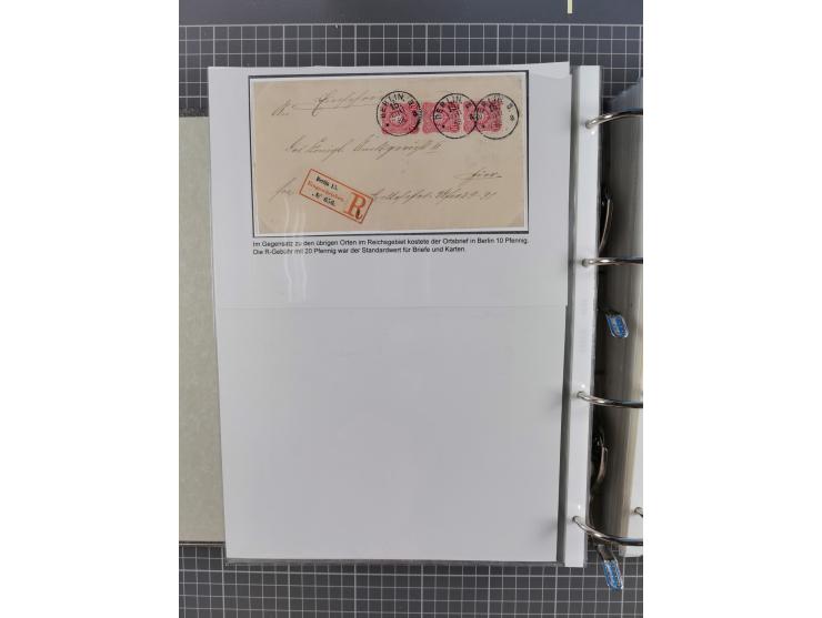 1880, umfangreiche Sammlung mit ca. 190 Briefen, Karten, Paketkarten und Ganzsachen, dabei viele Einzel- und Mehrfachfrankatu