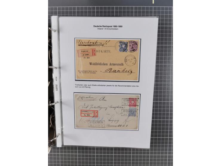 1880, umfangreiche Sammlung mit ca. 190 Briefen, Karten, Paketkarten und Ganzsachen, dabei viele Einzel- und Mehrfachfrankatu