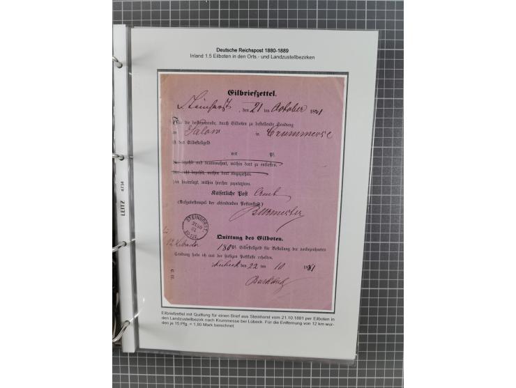 1880, umfangreiche Sammlung mit ca. 190 Briefen, Karten, Paketkarten und Ganzsachen, dabei viele Einzel- und Mehrfachfrankatu