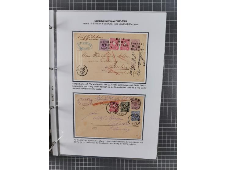 1880, umfangreiche Sammlung mit ca. 190 Briefen, Karten, Paketkarten und Ganzsachen, dabei viele Einzel- und Mehrfachfrankatu