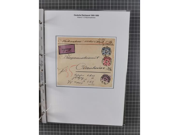 1880, umfangreiche Sammlung mit ca. 190 Briefen, Karten, Paketkarten und Ganzsachen, dabei viele Einzel- und Mehrfachfrankatu
