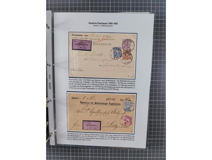 1880, umfangreiche Sammlung mit ca. 190 Briefen, Karten, Paketkarten und Ganzsachen, dabei viele Einzel- und Mehrfachfrankatu