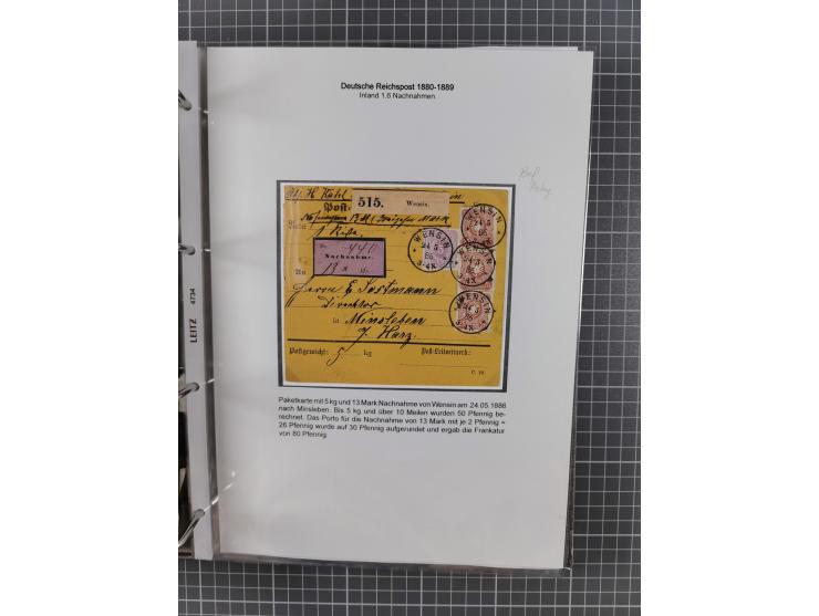 1880, umfangreiche Sammlung mit ca. 190 Briefen, Karten, Paketkarten und Ganzsachen, dabei viele Einzel- und Mehrfachfrankatu