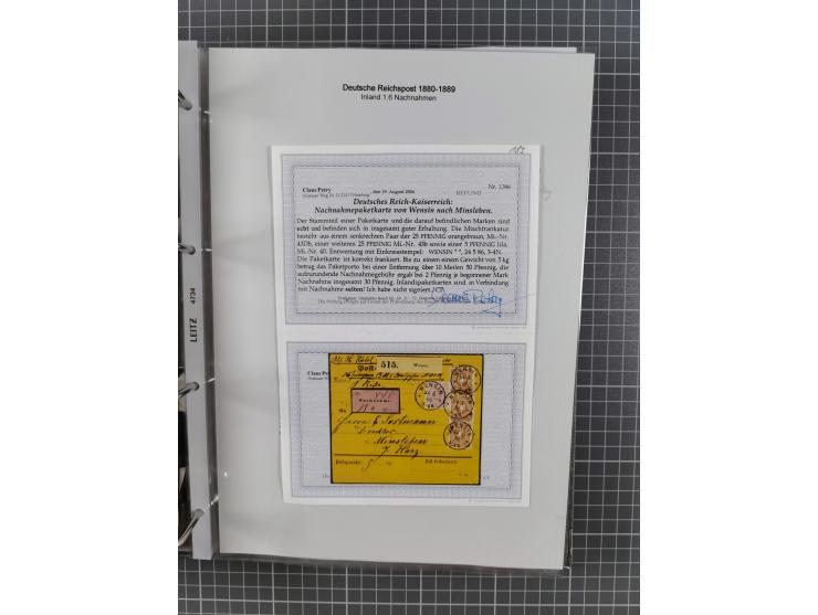 1880, umfangreiche Sammlung mit ca. 190 Briefen, Karten, Paketkarten und Ganzsachen, dabei viele Einzel- und Mehrfachfrankatu