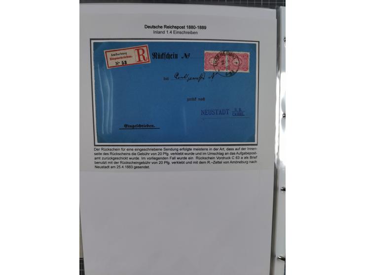 1880, umfangreiche Sammlung mit ca. 190 Briefen, Karten, Paketkarten und Ganzsachen, dabei viele Einzel- und Mehrfachfrankatu