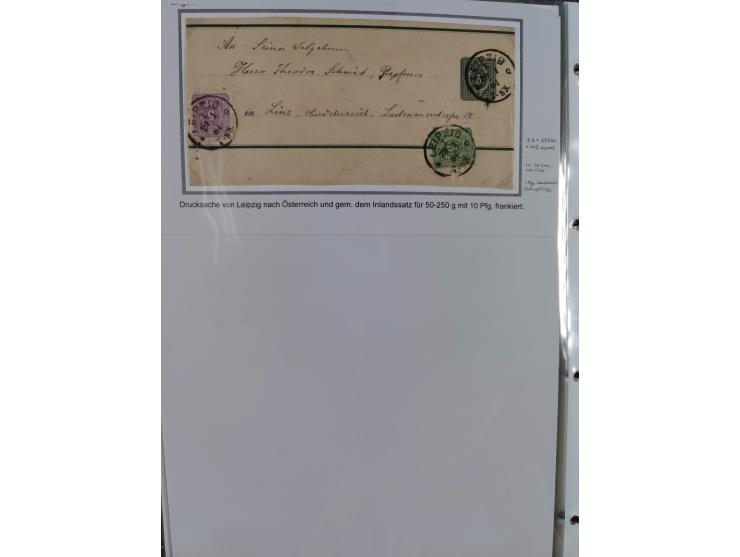 1880, umfangreiche Sammlung mit ca. 190 Briefen, Karten, Paketkarten und Ganzsachen, dabei viele Einzel- und Mehrfachfrankatu