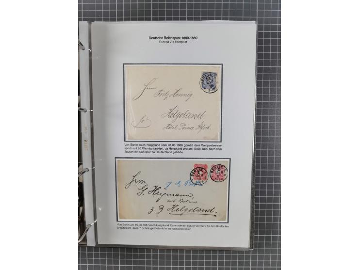 1880, umfangreiche Sammlung mit ca. 190 Briefen, Karten, Paketkarten und Ganzsachen, dabei viele Einzel- und Mehrfachfrankatu