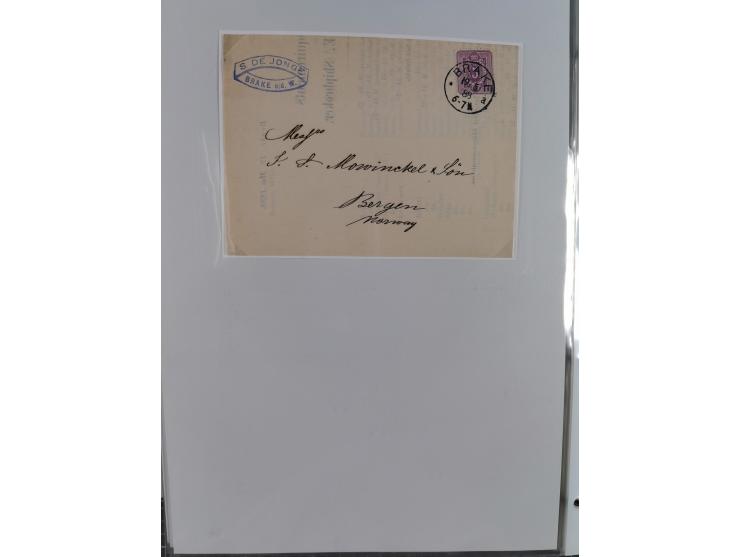 1880, umfangreiche Sammlung mit ca. 190 Briefen, Karten, Paketkarten und Ganzsachen, dabei viele Einzel- und Mehrfachfrankatu
